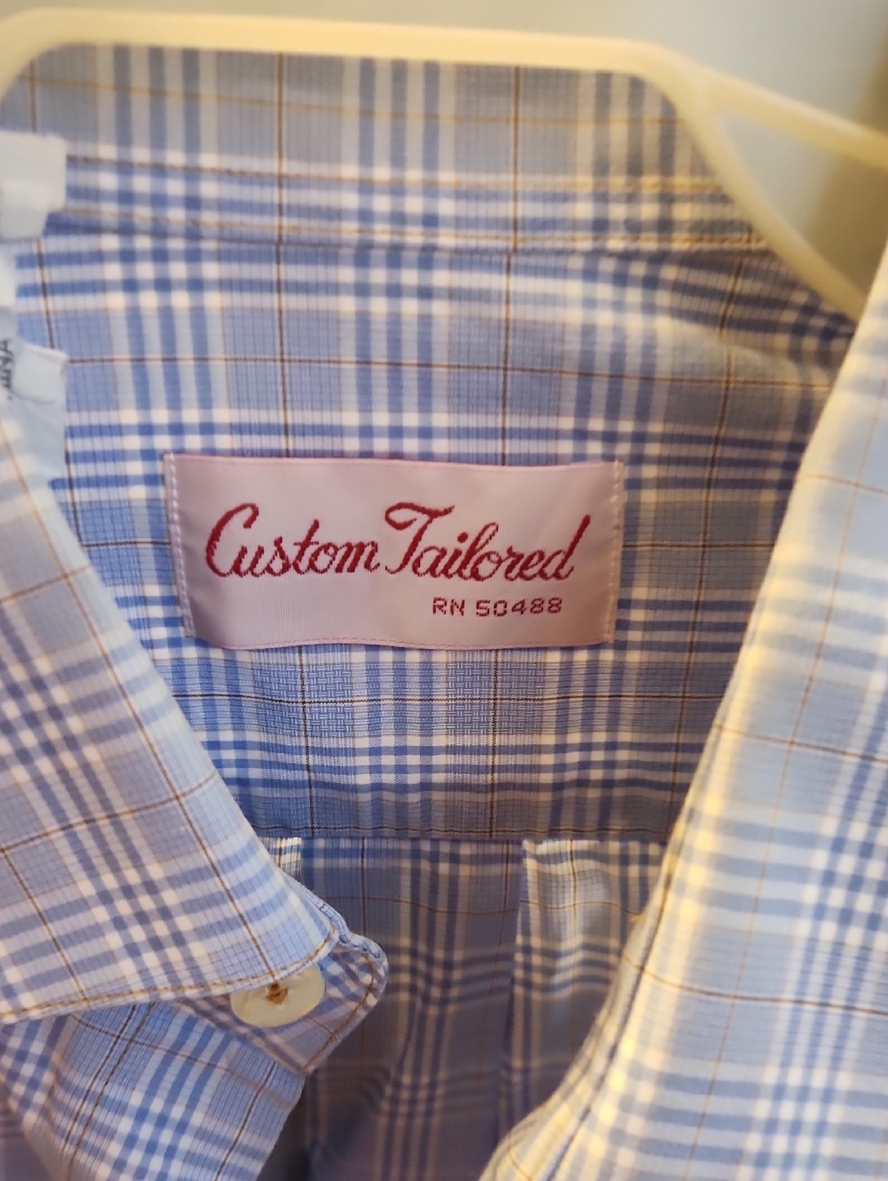 Blue Plaid Dress Shirt
